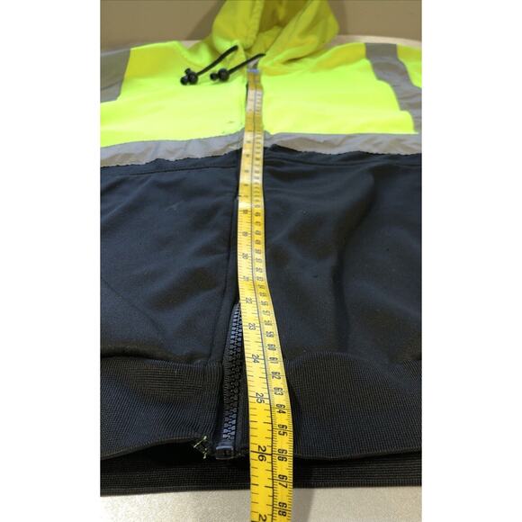 Radwear by Radians Safety Hoodie Full Zip Reflective Hi Visibility Yellow Sz 3X - Picture 14 of 16